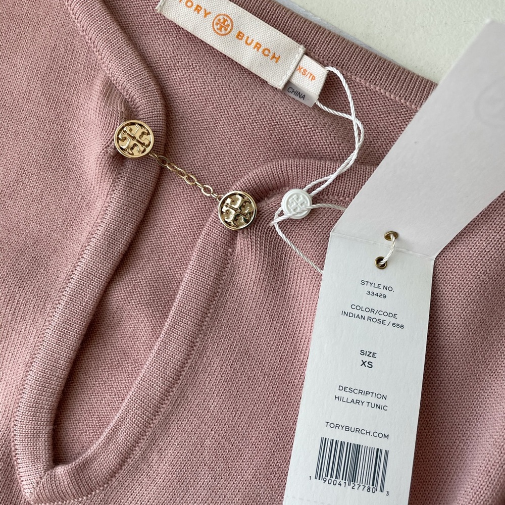Tory Burch 100% merino wool tunic sweater